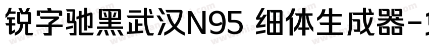 锐字驰黑武汉N95 细体生成器字体转换